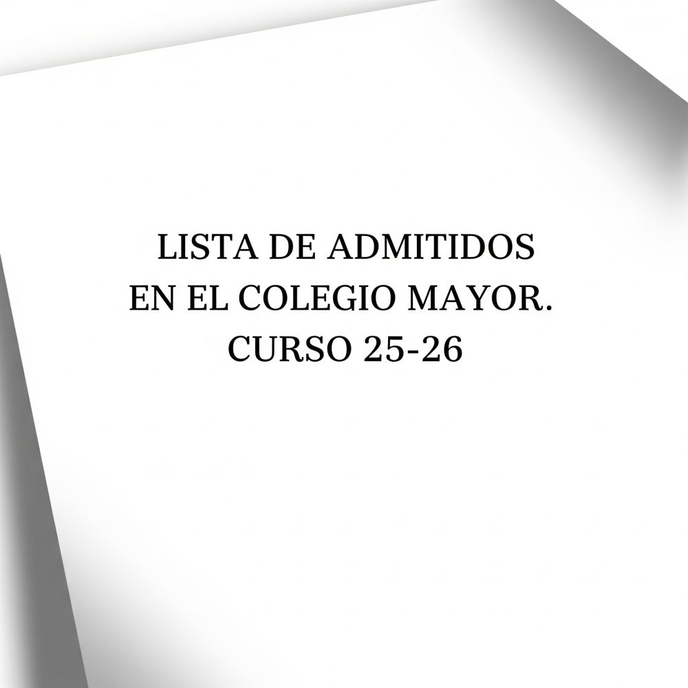 Primera lista de admitidos/as en el Colegio Mayor