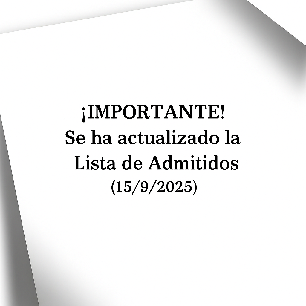 Listas de admitidos/as en el Colegio Mayor
